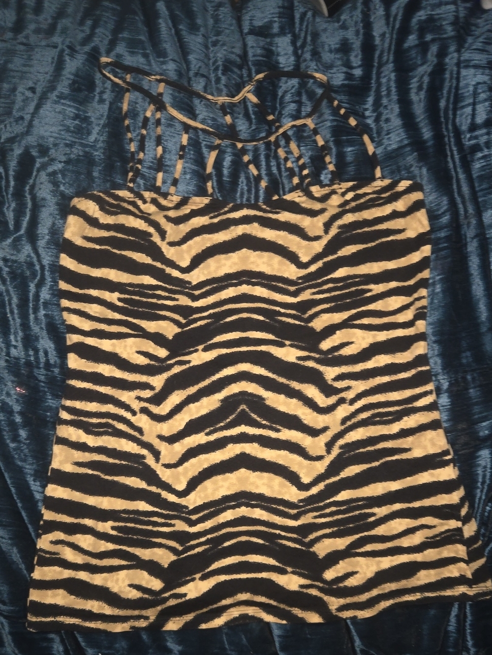 VENUS Beige and Black Zebra-Print One-Piece